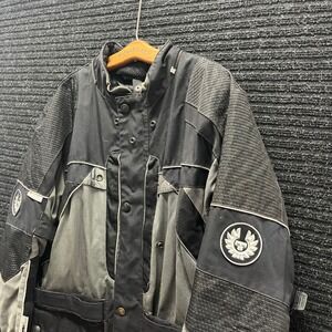 Belstaff Motorcycle Jacket Mens XL Black Grey Knox Armor Technical Riding Coat